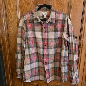 Ll Bean Mens XL Traditional Fit Flannel - EUC